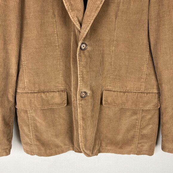 Boden Corduroy Blazer Jacket Sport Coat Mens 40R Tan Cotton Two Button Preppy - Picture 6 of 16